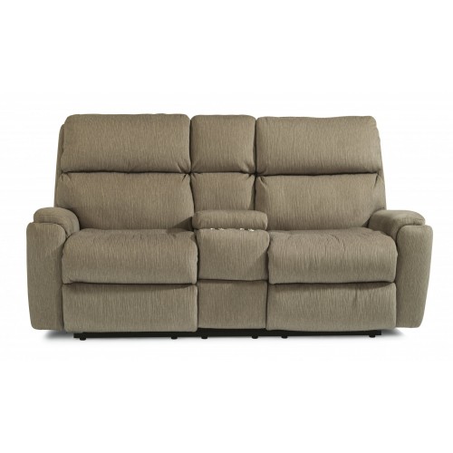 Power Reclining Loveseat with Console & Power Headrests